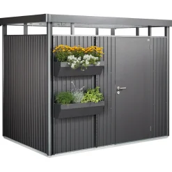 Fioriera FloraBoard Biohort grigio scuro metallizzato 2 pz
