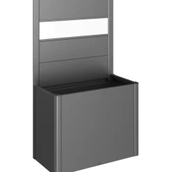 Fioriera frangivista Belvedere Biohort con vetro acrilico 100 cm Grigio sc met