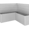 Fioriera frangivista Belvedere Biohort profilo a L 200 cm Argento met 2 pz