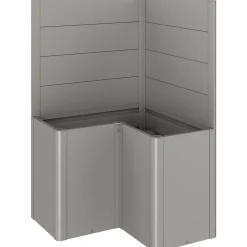 Fioriera frangivista Belvedere Biohort profilo a L 100 cm Gri quarz met 2 pz