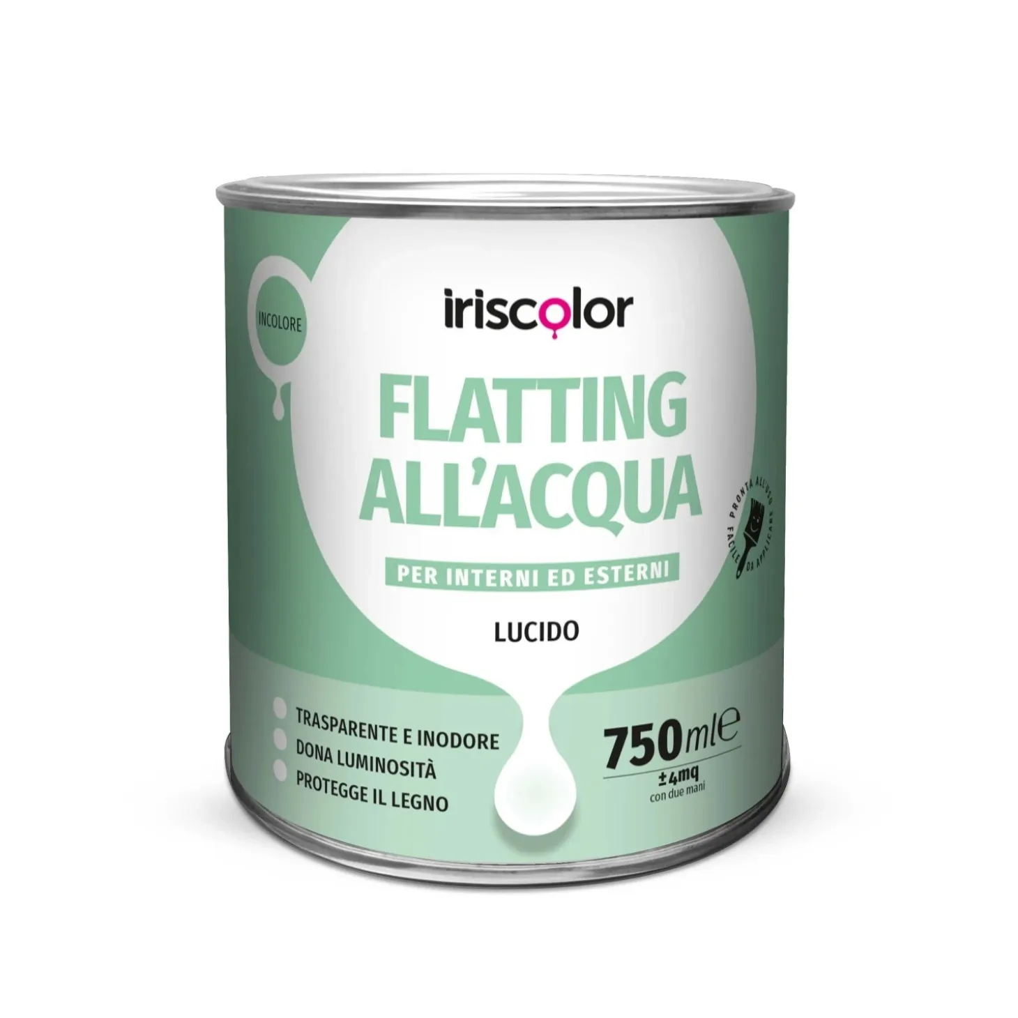 Flatting lucido all`acqua da 0,75 l