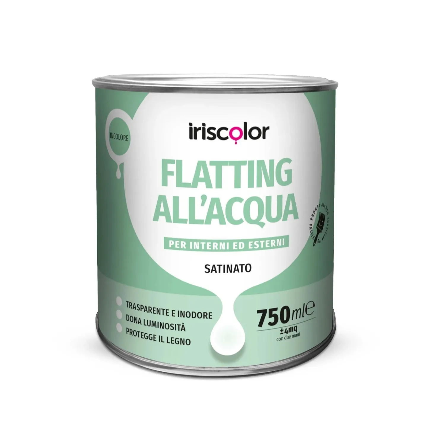 Flatting satinato all`acqua da 0,75 l