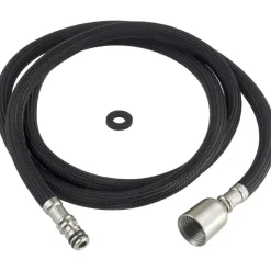 Flessibile per rubinetti da cucina con bocca estraibile nylon Nero