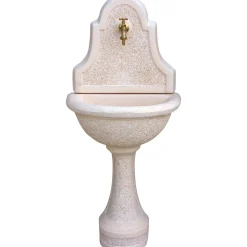 Fontana da giardino Dora in cemento rosa H 120 cm