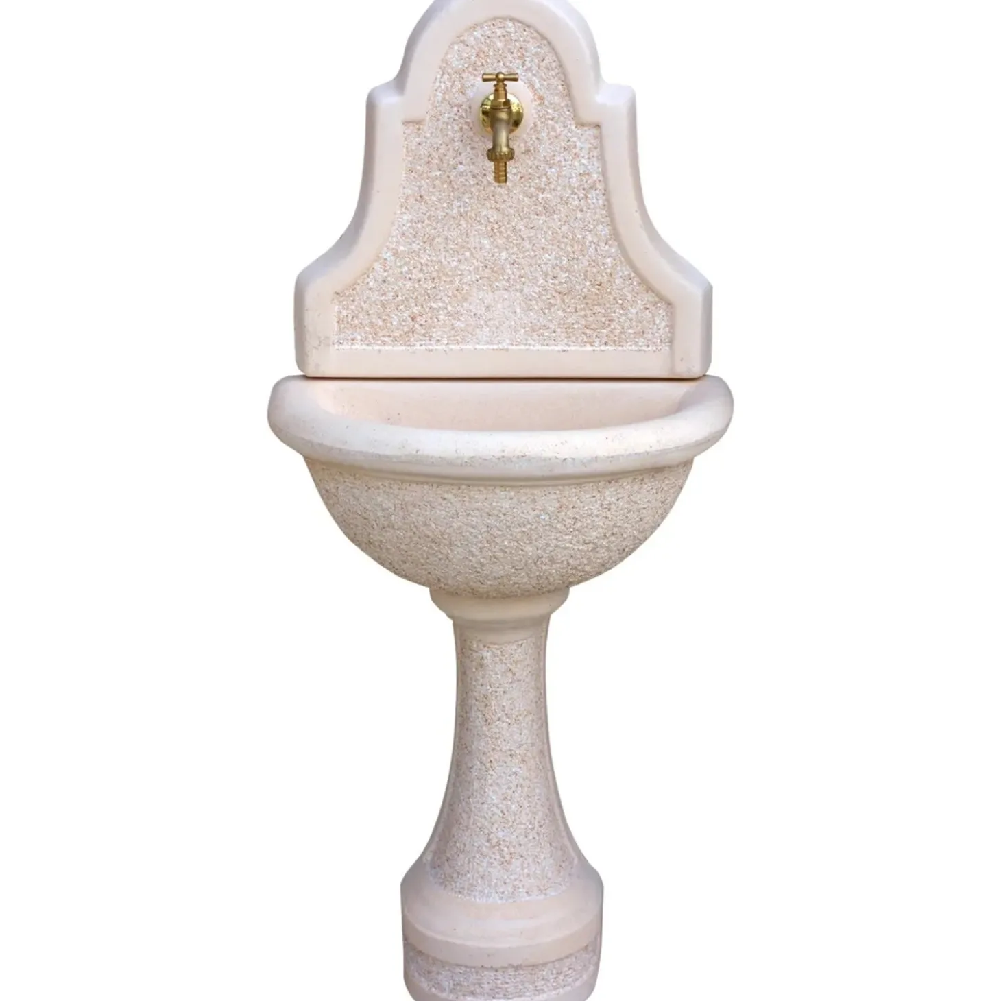 Fontana da giardino Dora in cemento rosa H 120 cm