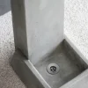 Fontana da giardino in cemento grigio H 77 cm
