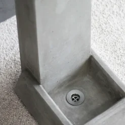 Fontana da giardino in cemento grigio H 77 cm