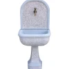 Fontana da giardino Mincio in cemento grigio H 132x57x42 cm