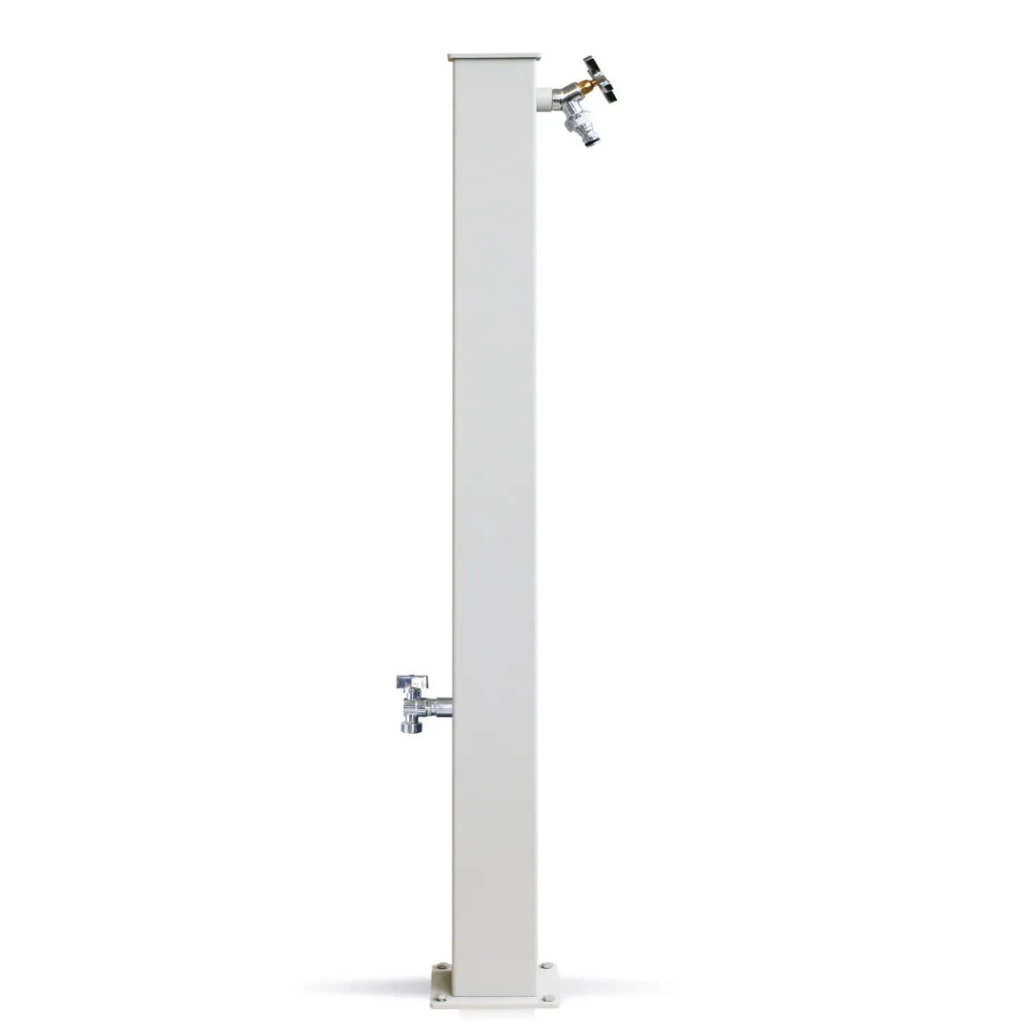 Fontana da giardino Nottingham in metallo bianco H 98 cm