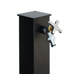 Fontana da giardino Nottingham in metallo nero H 98 cm