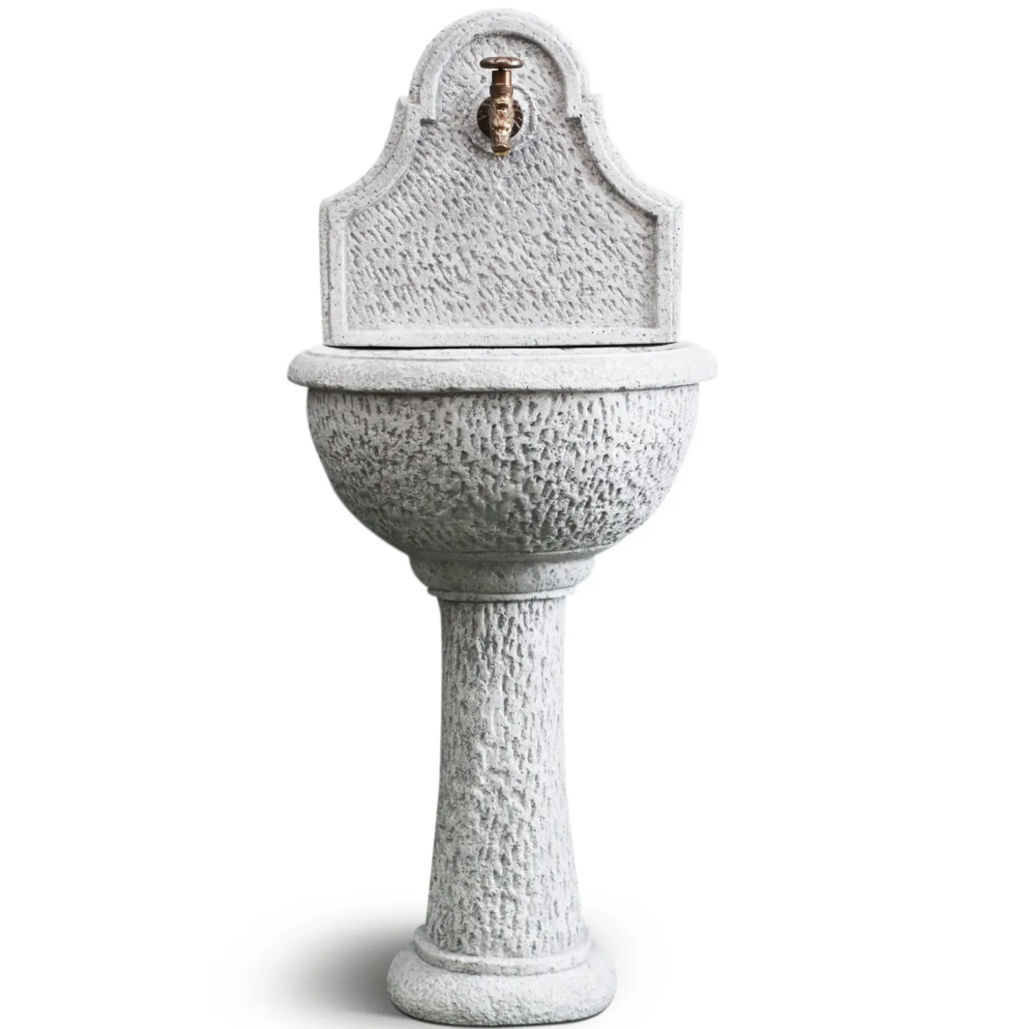 Fontana da giardino Reno in cemento grigio H 125cm