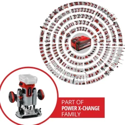 Fresatrice verticale a batteria Einhell Professional TP-RO 18 Li BL - Solo