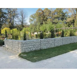 Gabbione in metallo decorativo e contenitivo 100x25x50 cm