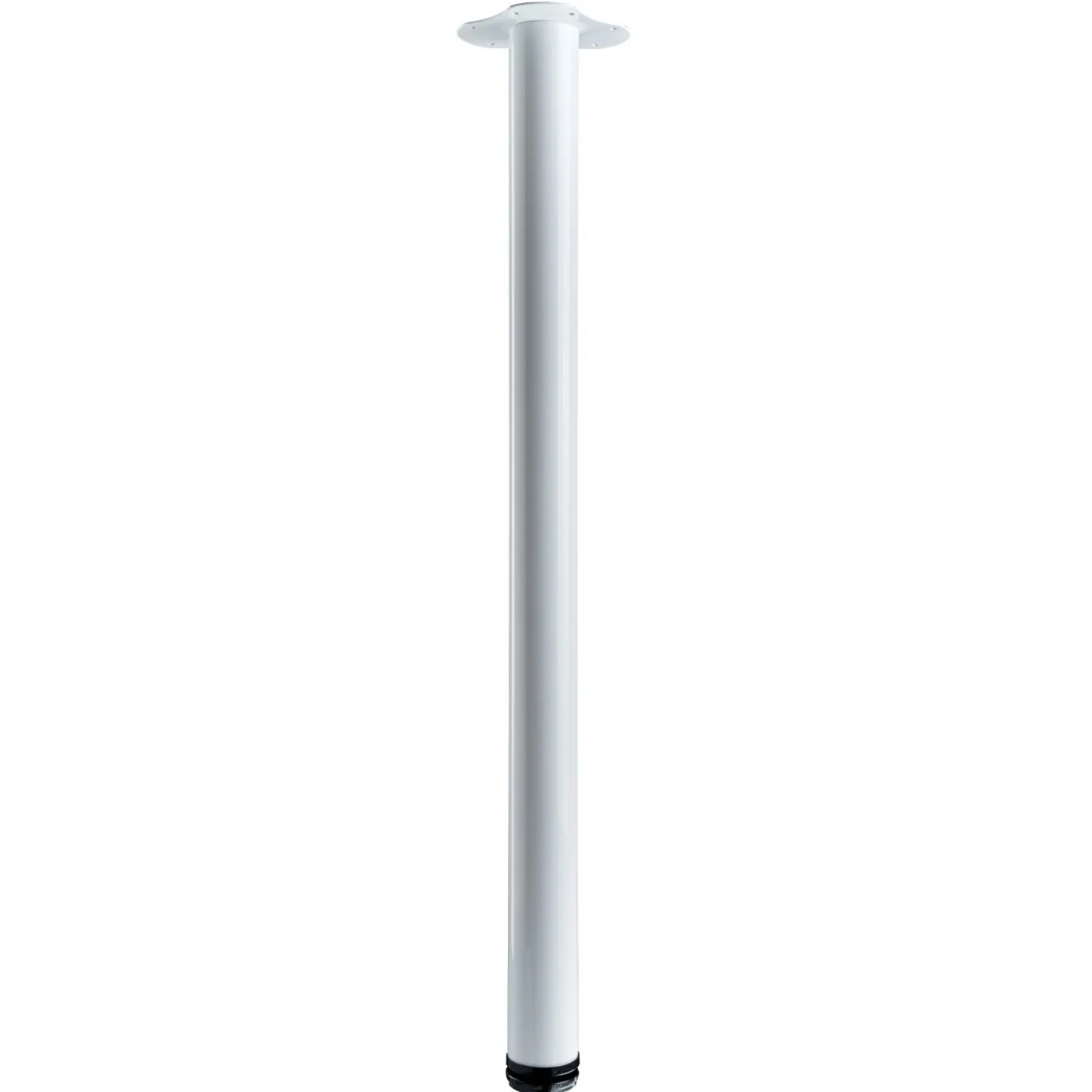 Gamba da tavolo con piastra di montaggio Hettich Ø 60 x H 900 mm bianco