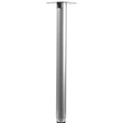 Gamba da tavolo in acciaio Hettich Ø 50 x H 900-1200 mm colore argento