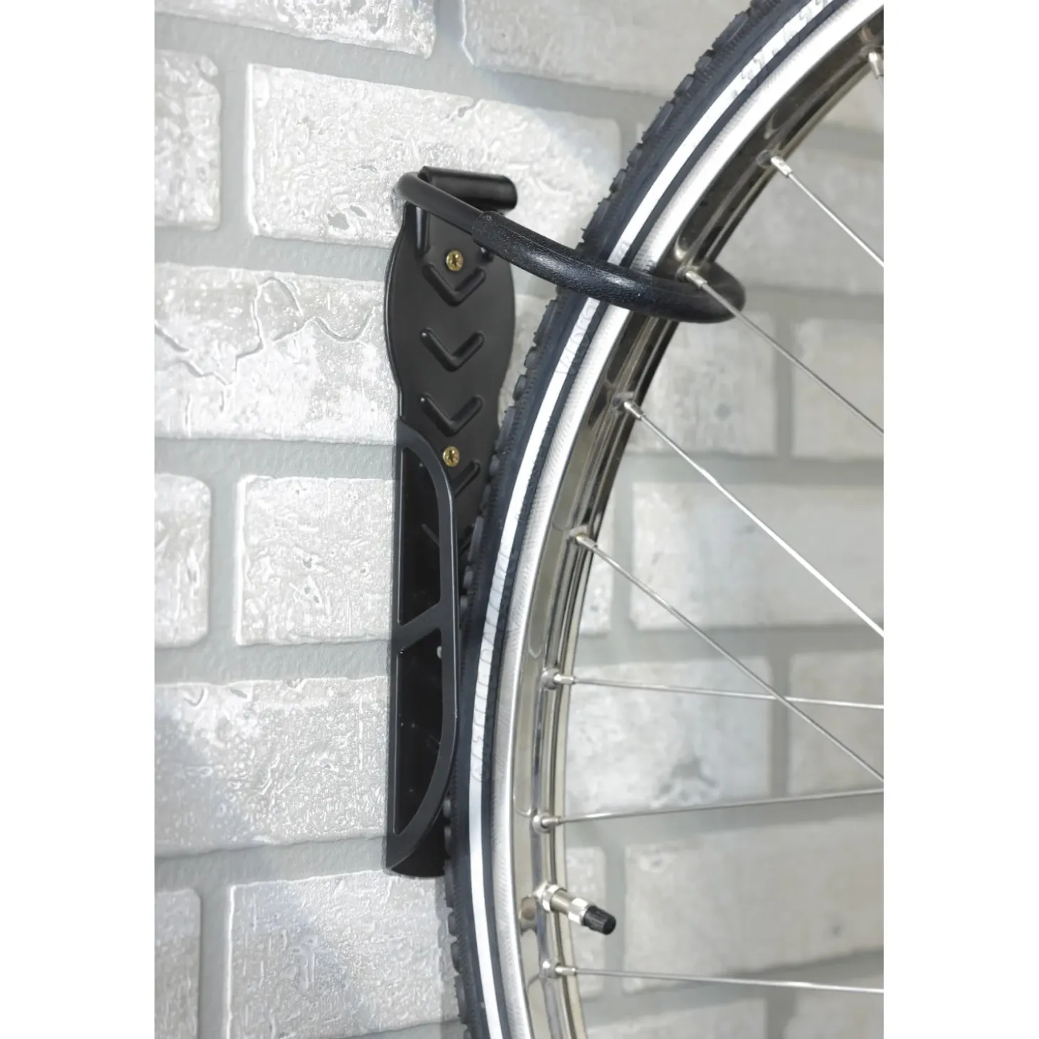 Gancio bici muro da ruota con piastra max. 25 kg