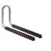 Gancio da muro dritto doppio Ø 20 mm 300 mm rivestito nero