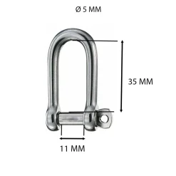 Gancio grillo lungo inox 5 mm