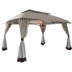 Gazebo in acciaio e poliestere 265x400x300 cm