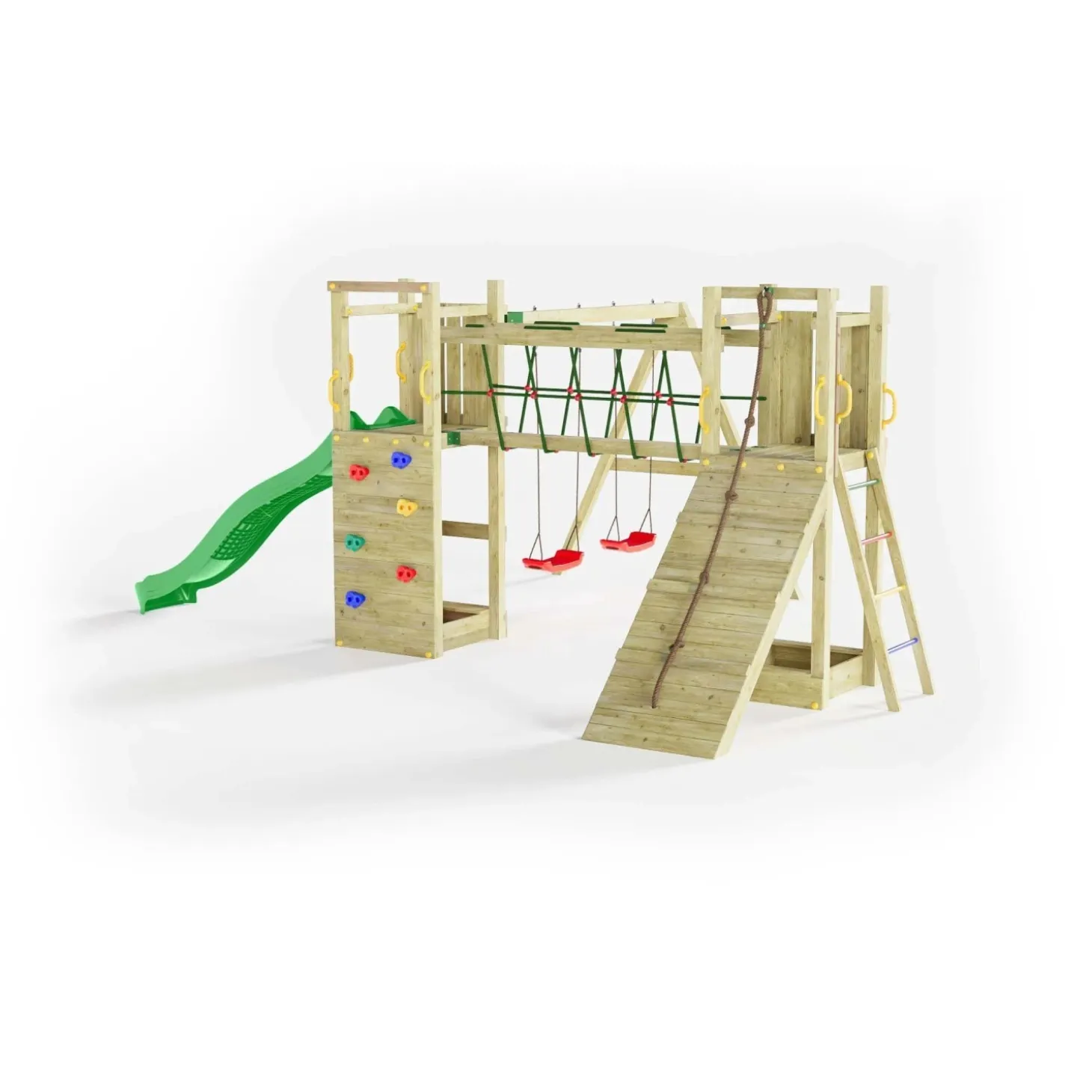 Gioco da giardino Maxi Funny con scivolo e altalene 525x398xh210 cm