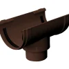 Giunto in PVC con scarico e guarnizione marrone 19 cm