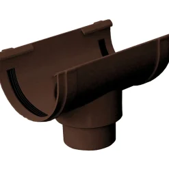 Giunto in PVC con scarico e guarnizione marrone 19 cm