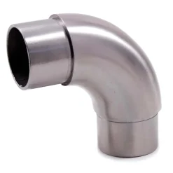 Giunzione curva 90° per tubo 42,4x2 mm satinato