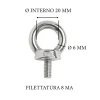Golfare maschio inox Ø 6 mm