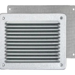 Griglia di aerazione in alluminio zincato 193 mm x 165 mm