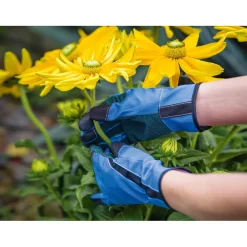 Guanti da giardinaggio antiscivolo e touch screen taglia 10 blu