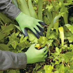 Guanti da giardinaggio con rivestimento lattice verde taglia 10