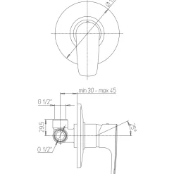 Idelco miscelatore doccia incasso Sospiro cromo
