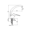 Idelco miscelatore lavello canna alta orientabile Driver cromo Ø 40 mm