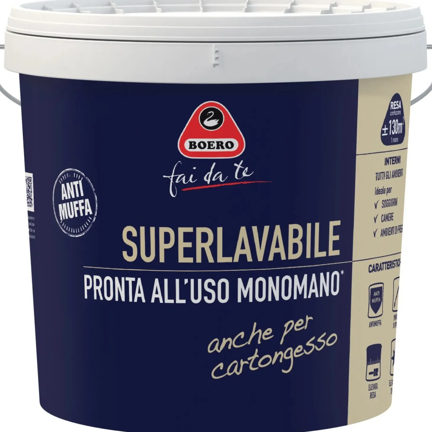 idropittura antimuffa superlavabile monomano bianco 10 l Boero