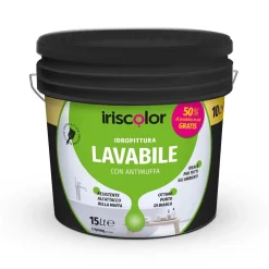 Idropittura lavabile antimuffa Iris Color 10+5 l bianco