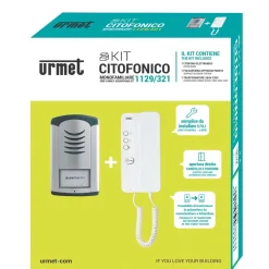 Impianto citofonico universale Urmet espandibile 2 pulsanti bianco