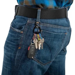 1 keyrack + s-biner moschettone collegato a 6 microlock in plastica nero