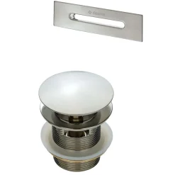 Kit per vasca piletta e tappo troppopieno vasca acciaio