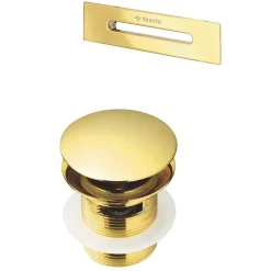 Kit per vasca piletta e tappo troppopieno vasca oro