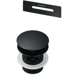 Kit per vasca piletta e tappo troppopieno vasca nero