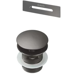 Kit per vasca piletta e tappo troppopieno vasca titanio