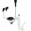 Kit di scarico per lavello in granito 1 vaschetta salvaspazio nero H10 cm