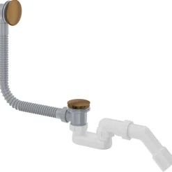 Kit di scarico per vasca da bagno click-clack bronzo spazzolato