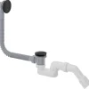 Kit di scarico per vasca da bagno click-clack nero