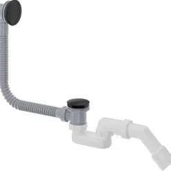 Kit di scarico per vasca da bagno click-clack nero