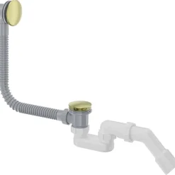 Kit di scarico per vasca da bagno click-clack 61,6x8,9 cm oro spazzolato