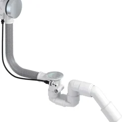 Kit di scarico per vasca da bagno con spina automatica cromo