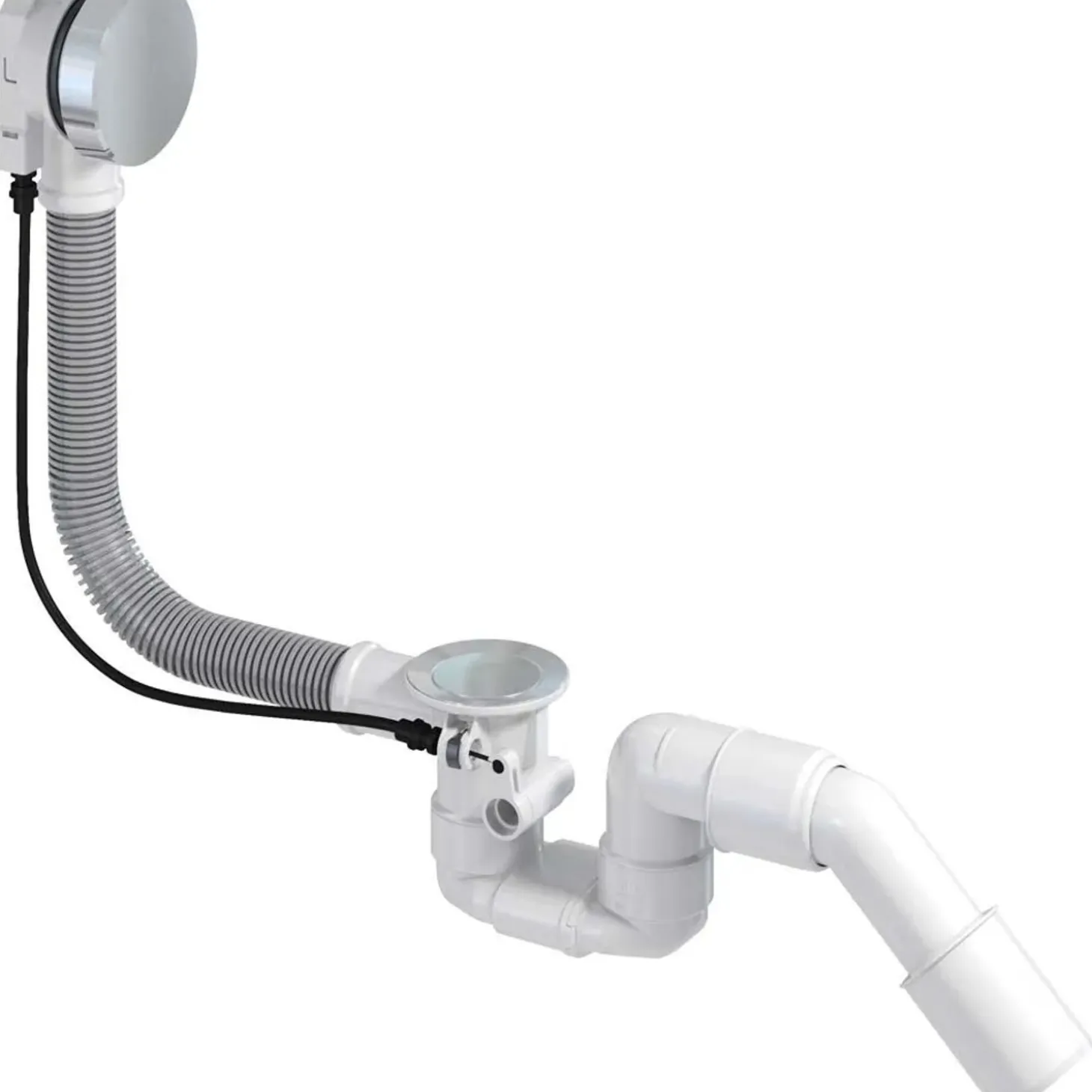 Kit di scarico per vasca da bagno con spina automatica cromo