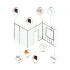 Kit 4 profili terminale superiore e aperture 411 teak chiaro 300 cm