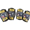 Kit protezione gomitiere e ginocchiere Batman nero e giallo